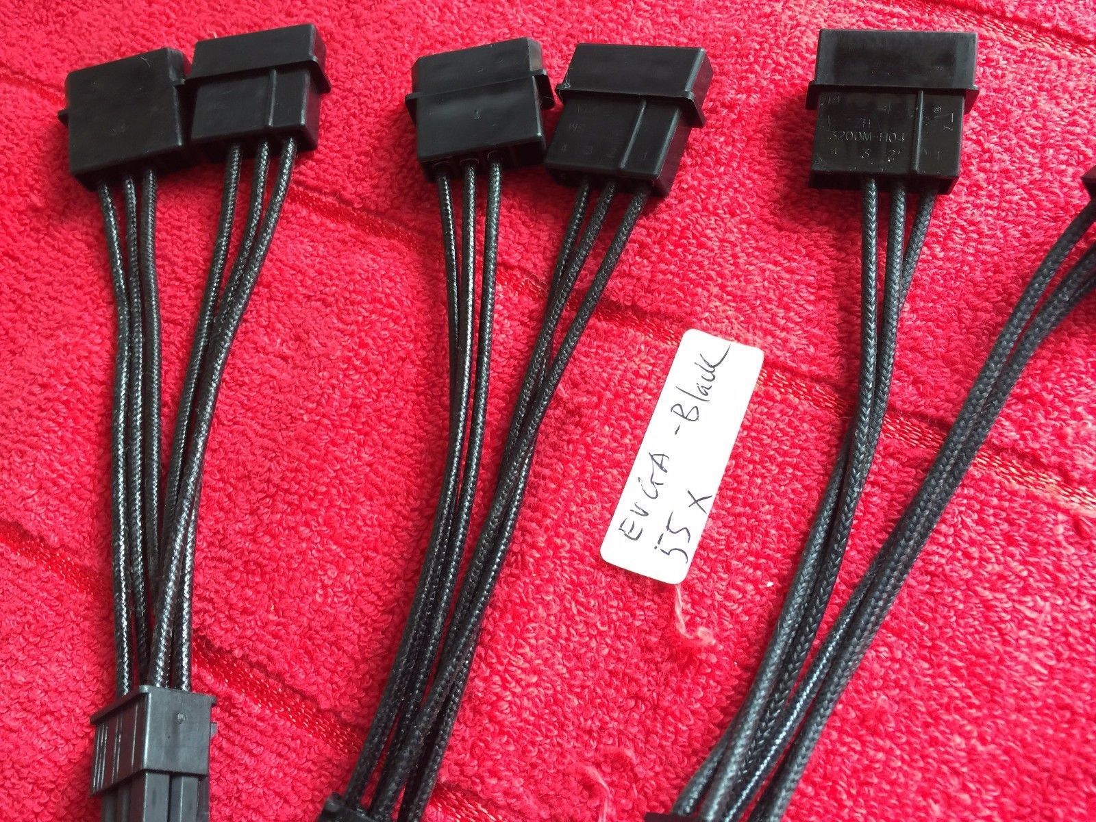 2 Pcs ATX IDE Molex Power Dual 4 To 6 Pin PCIe Video Card Adapter Cable -EVGA