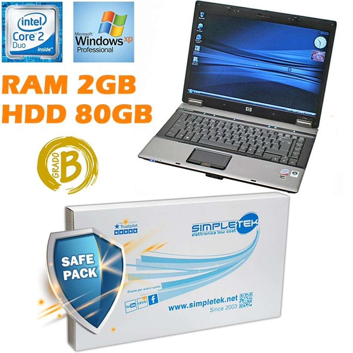 HP ProBook 6730b Intel Core Duo Laptop 15.4" 2GB HDD 80GB RS232 Windows XP