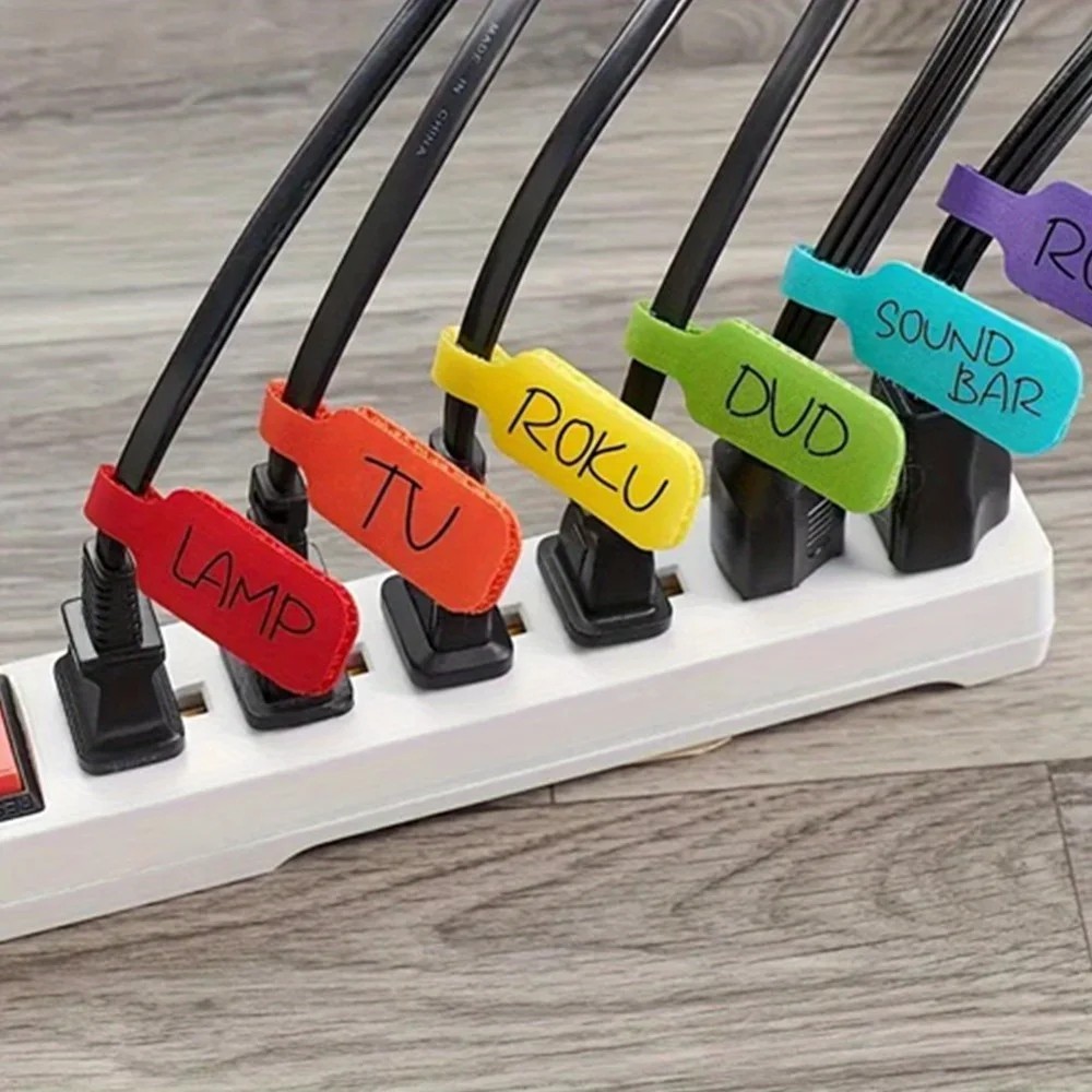 30pcs Wire Markers Writable Cable Labels with Hook, Loop for Easy Organization+