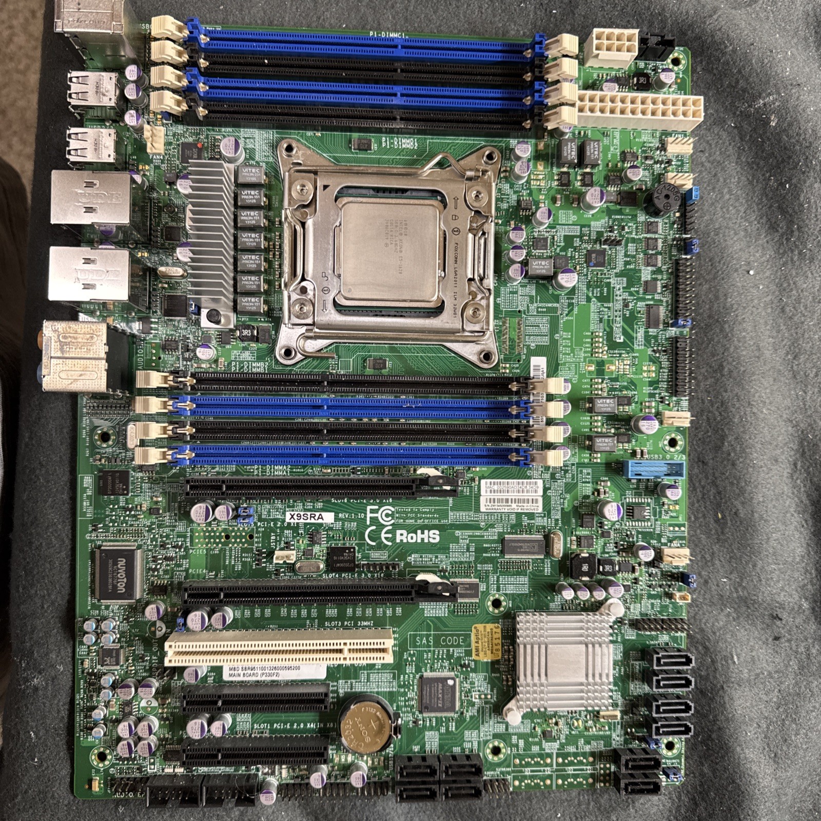 Supermicro X9SRA LGA2011 Motherboard Xeon E5-1620 3.6GHz 16GB DDR3 CPU Cooler