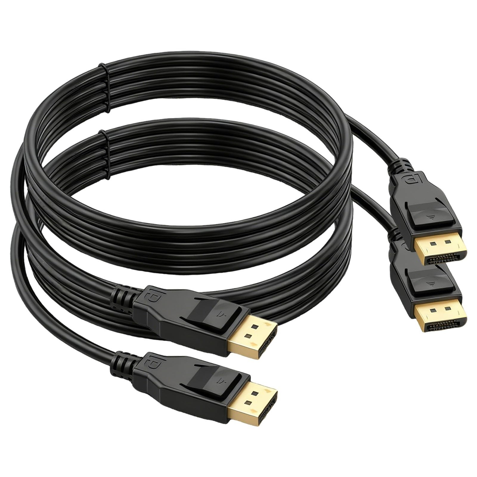VESA Certified 8K DisplayPort 1.4 Cable 3FT 2-Pack, High Speed 3FT, Black