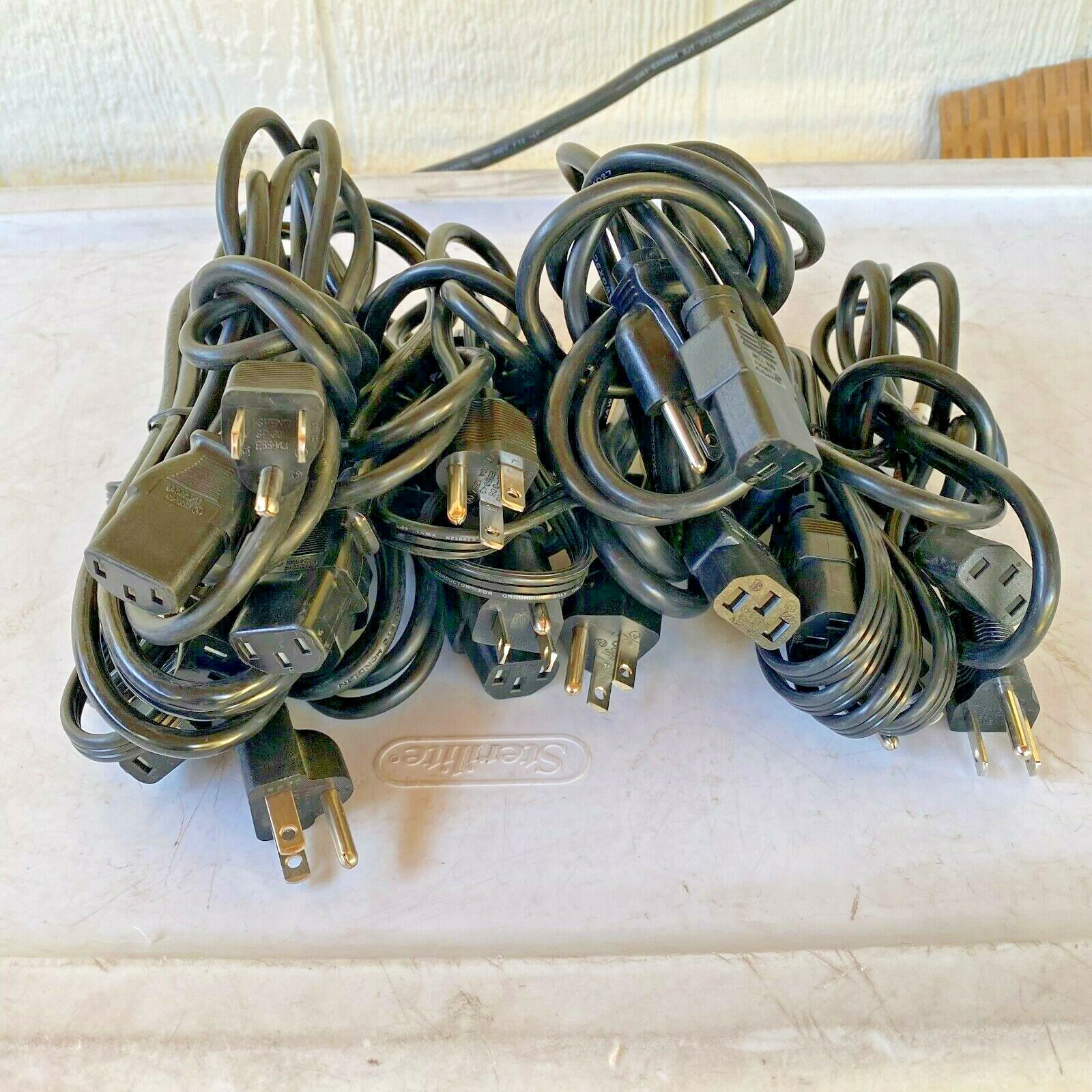 10 Count 6 Feet 3-Prong Computer Power Cord Universal PC Cable Standard Wire 