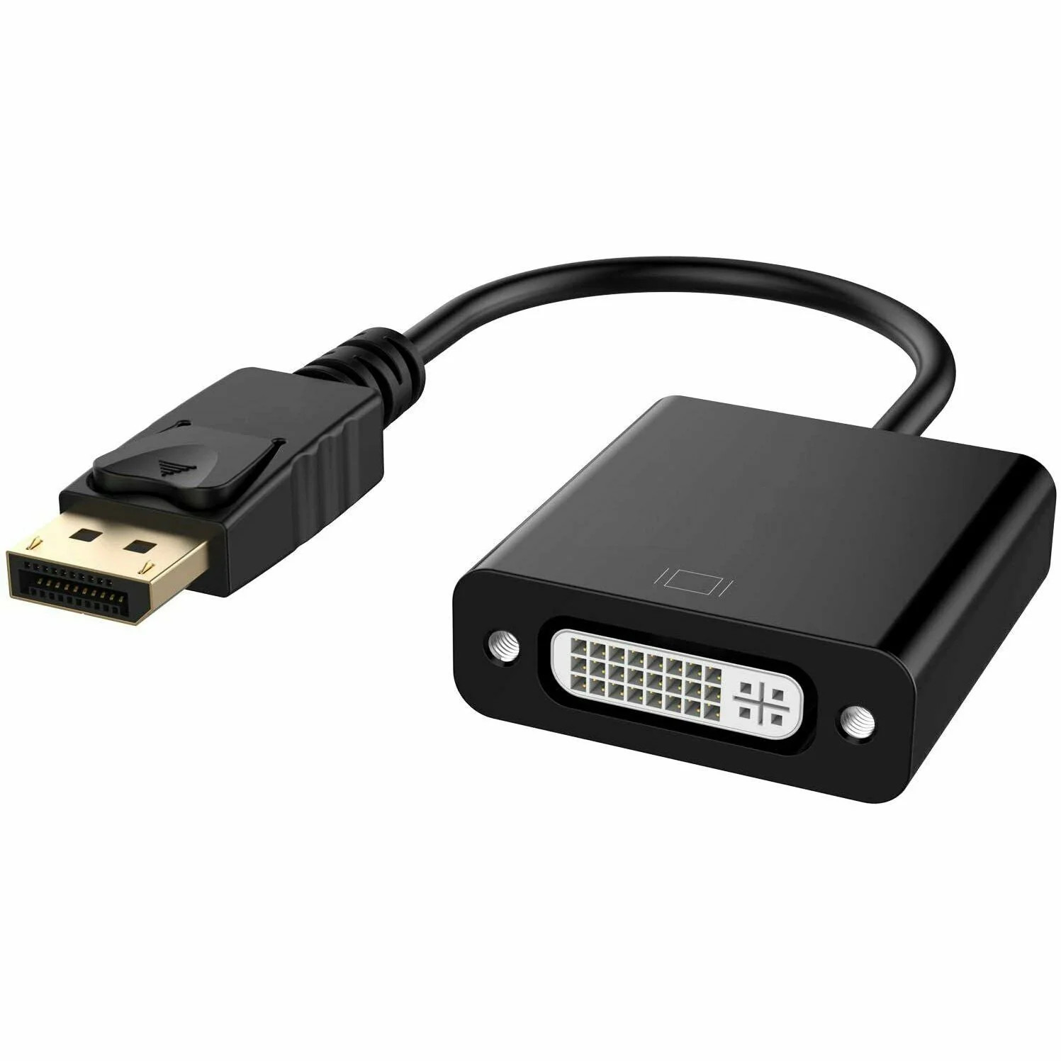 Display Port to DVI Adaptor, 1200PC for PC Laptop (Black)
