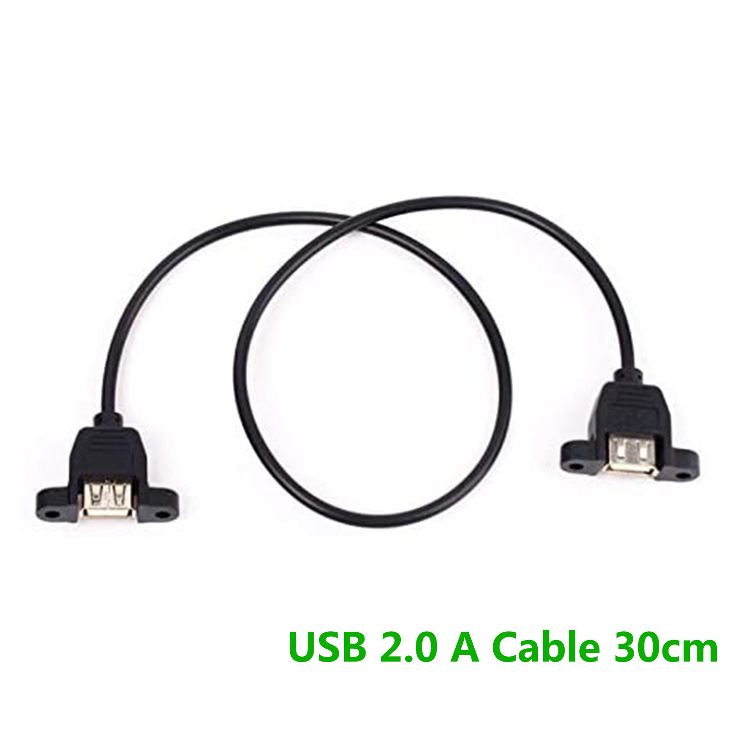10pcs Panel Mount USB 2.0 A Female to A Female Data Sync Charge Extension Cable