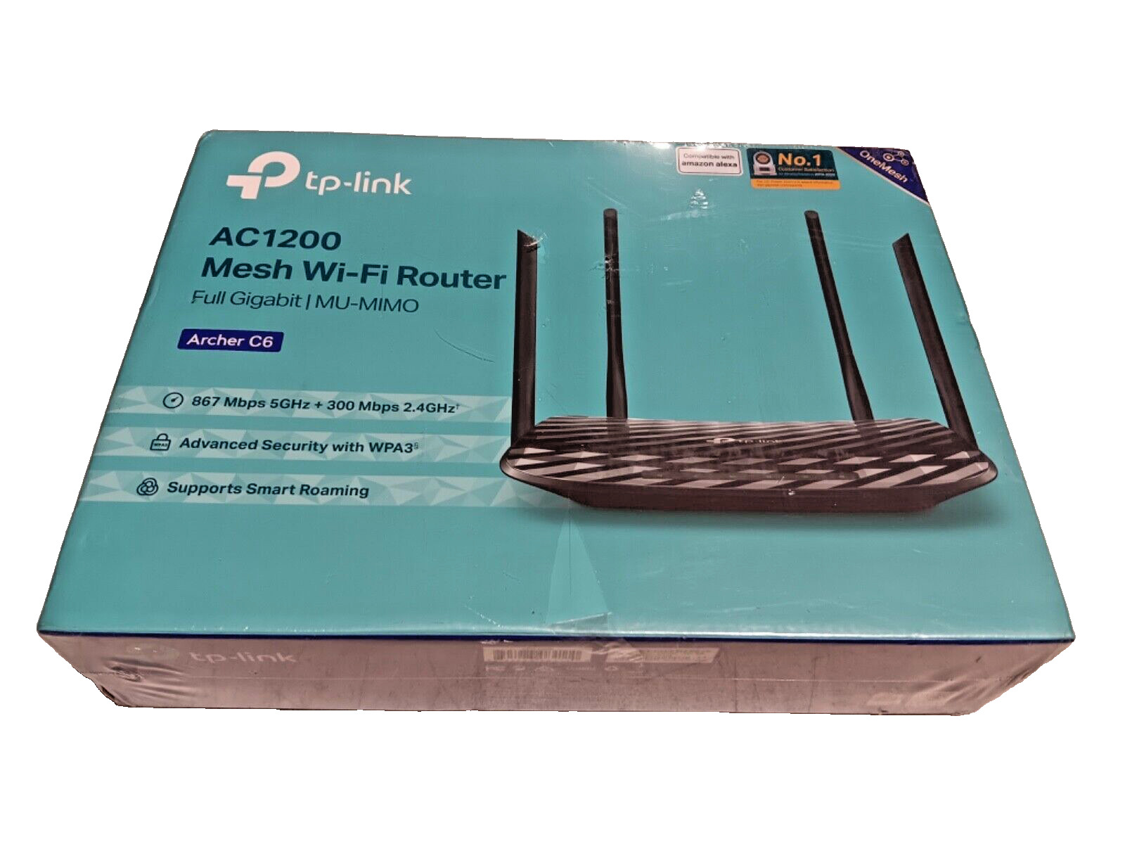 TP-Link AC1200 Archer C6 Wireless Gigabit Router 867Mbps @ 5GHz 300Mbps @ 2.4GHz
