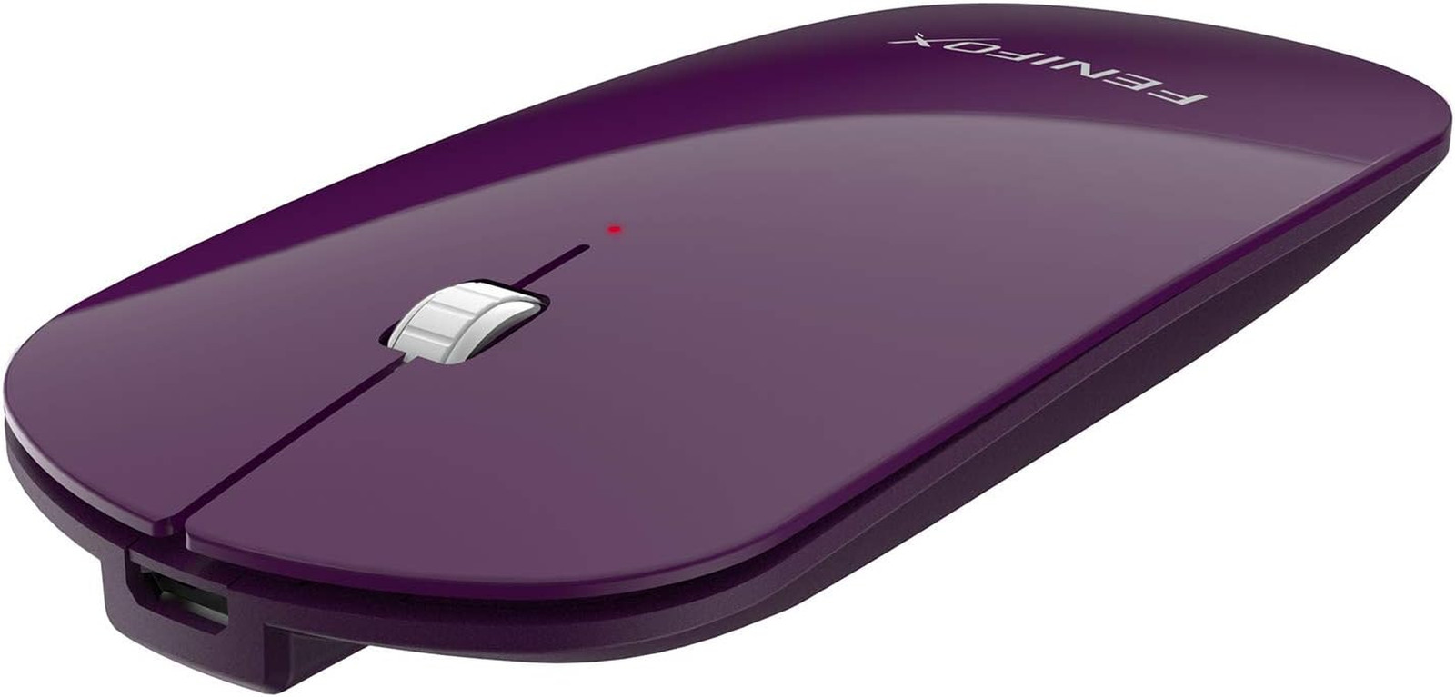 FENIFOX Bluetooth Mouse Slim, Whisper-Quiet Mini Flat Portable Mobile Mice Recha