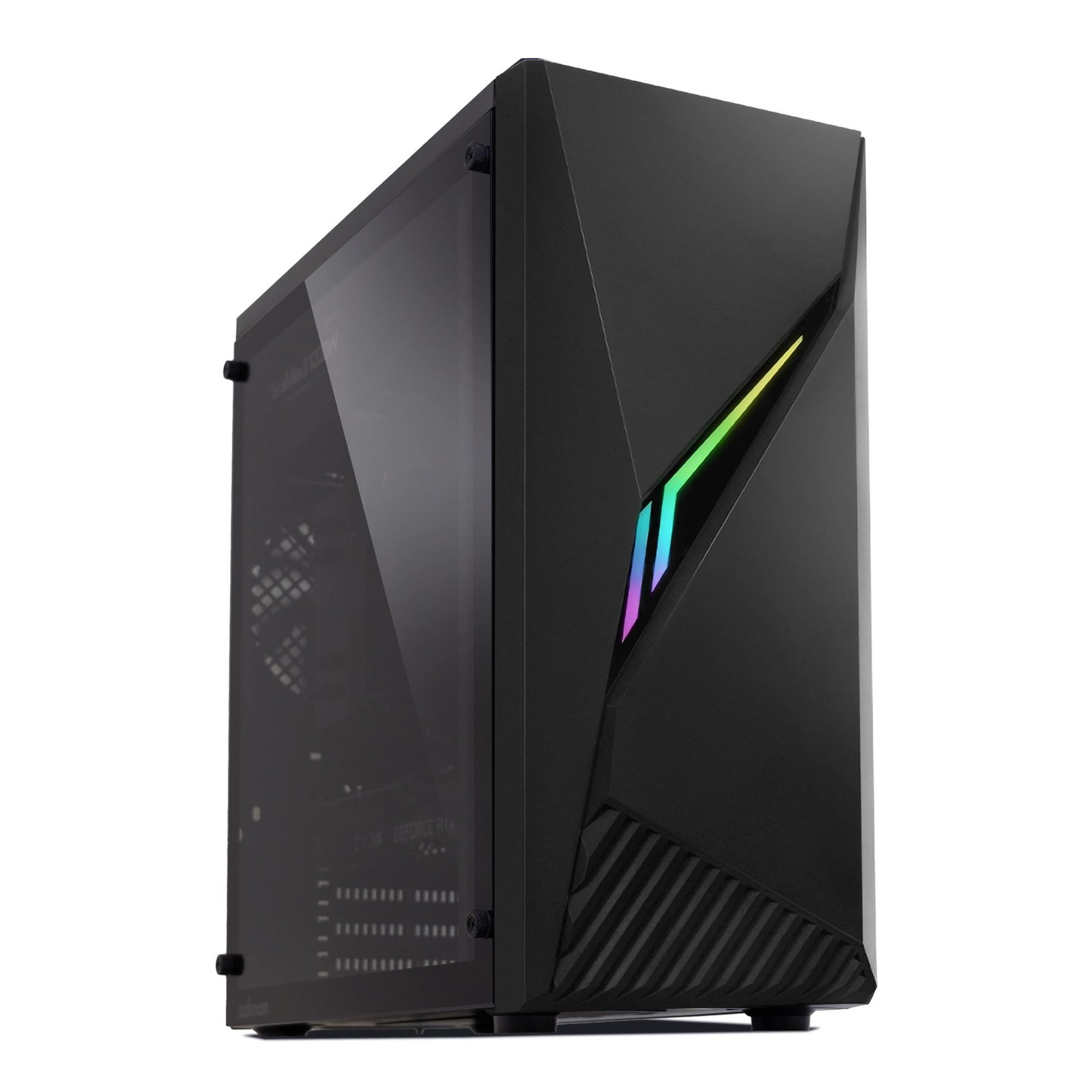 Zalman Ravn ATX Mid-Tower Desktop Computer Gaming PC Case | RGB Lighting Stri...