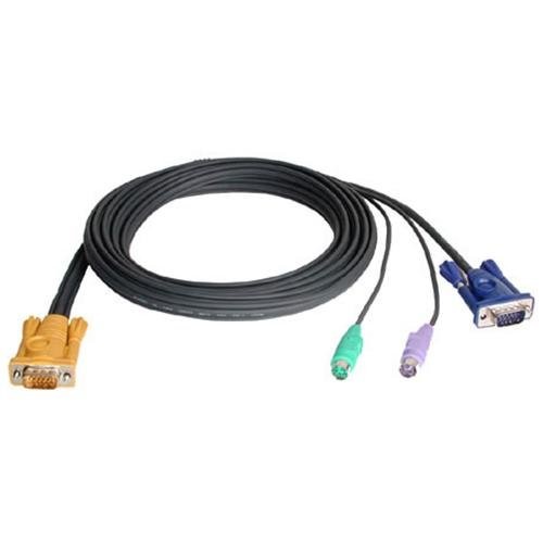 ATEN PS2 KVM Cable, SPHD-15 Male to VGA and PS2, 2L5206P, 20 Feet