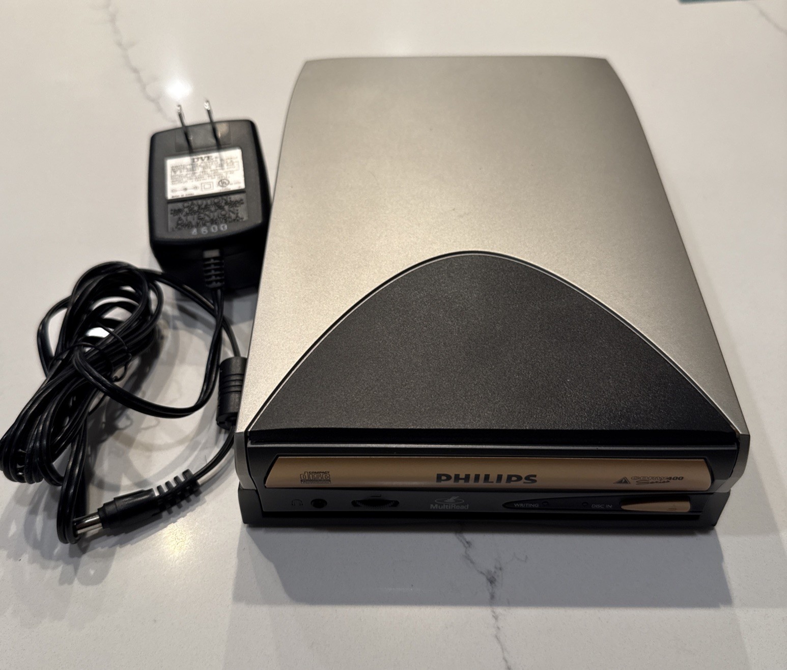 Philips CDRW400 External USB CD‑RW Drive 4x Write 4x Rewrite PCRW464 MK2 Used