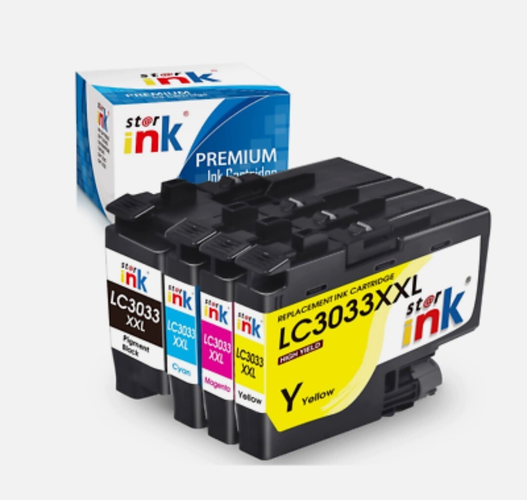 starink compatible ink cartridge replacement for brothers LC3033XXL 4 Pack