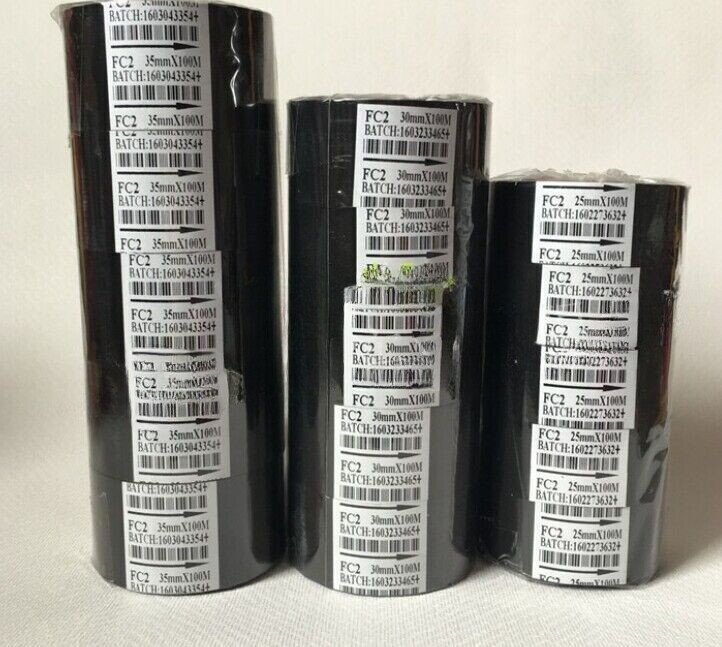 10Pcs/lot Black Hot Stamp Ribbon FC2 35mm x 100m For Coder Printer Machine