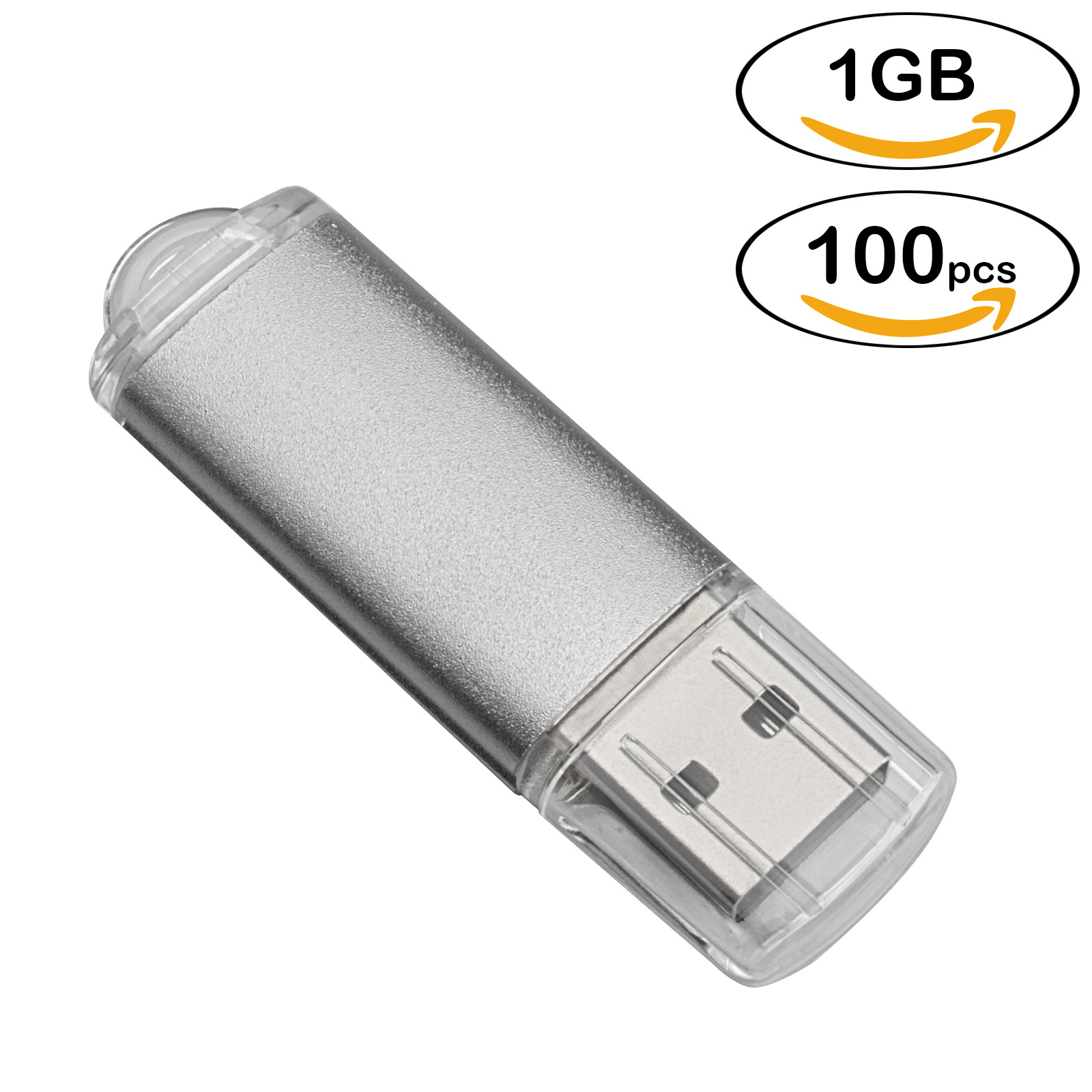 Wholesale 100pcs 1g 2g 4g 8g 16g Metal Rectangle USB Flash Drives Memory Sticks