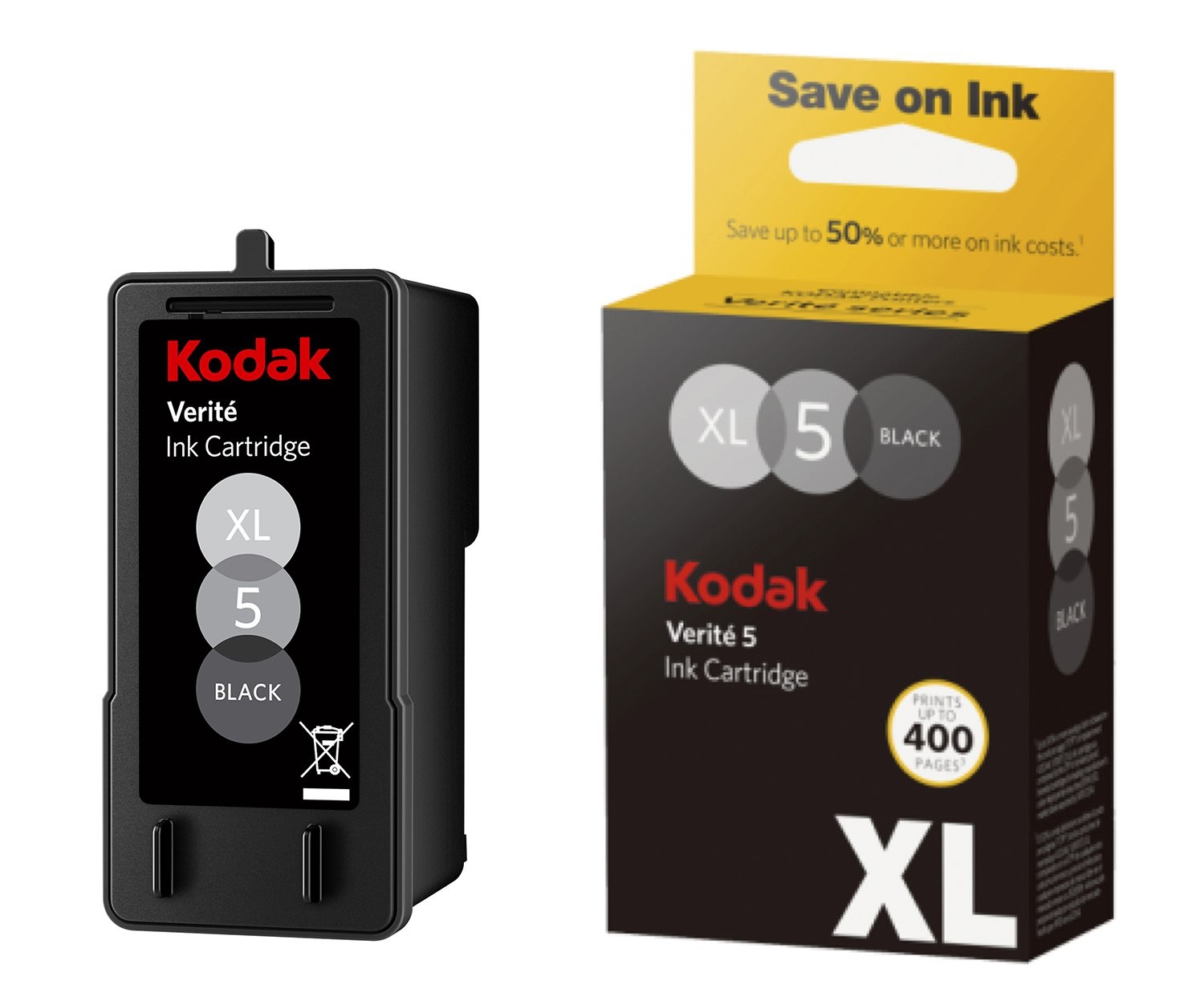 Kodak Verite XL Black Inkjet Printer Cartridge 400 Page Yield Easy Install