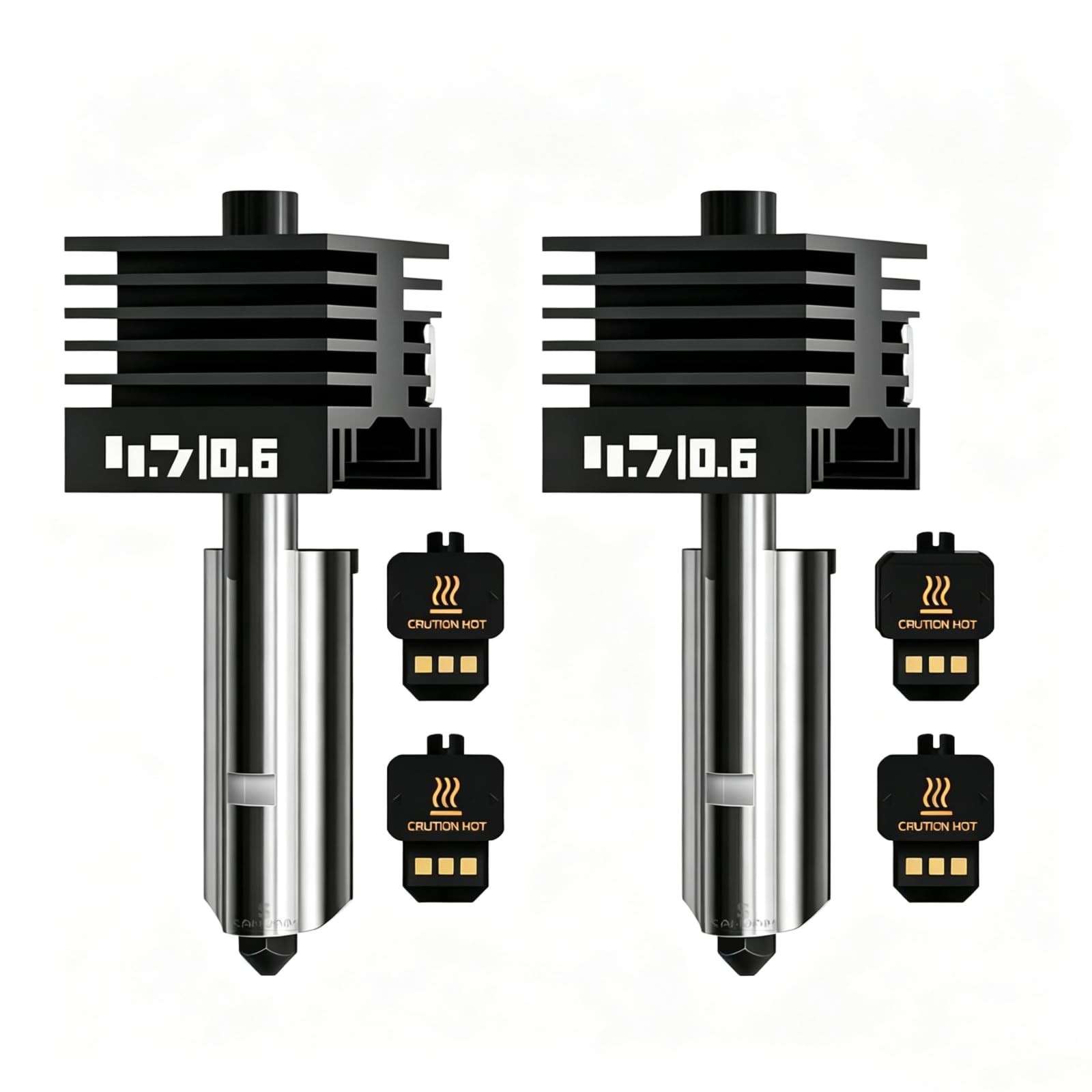 Biaysan Bamboo Lab 0.6mm High Flow Nozzle Bambu Lab P2S / H2D 2 Packs Brass