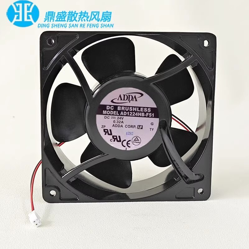 ADDA AD1224HB-F51 12038 DC24V 0.32A 2-Pin Power Supply Cooling Fan