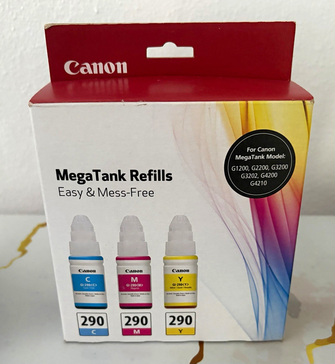 Canon MegaTank GI-290 C/M/Y Ink Refill Kit for G1200 G2200 G3200 G4200