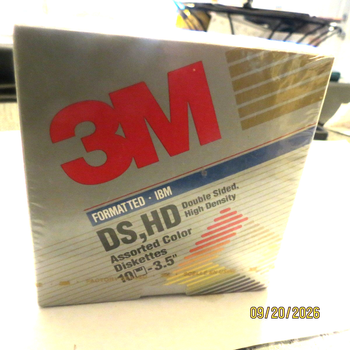 3M High Density 3.5" Diskettes 10 Pack IBM Formatted DS HD Floppy Disks Sealed