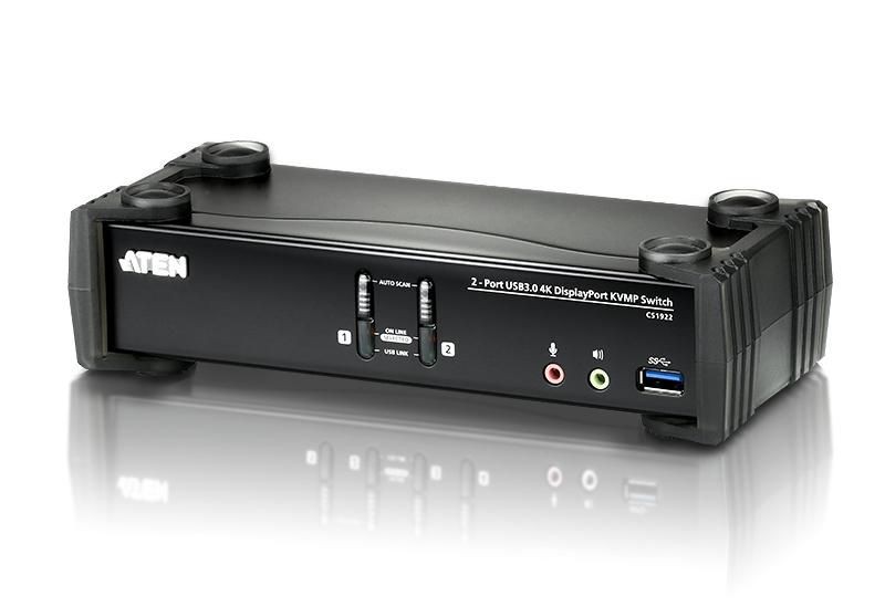 Aten CS1922-AT-G 2-Port KVMP Switch 2-Port USB 3.0 4K DisplayPort ~E~