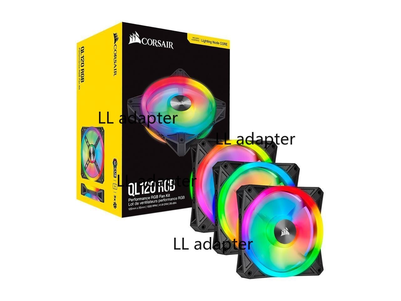 CORSAIR QL120 RGB Triple Fan Kit w/ Controller 120mm RGB Gaming Fans