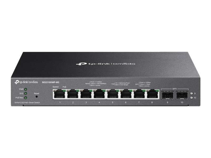 TP-LINK SG2210XMP-M2 Omada 2.5Gbps 8-Port IPv6 SNMP Power Over Network Switch