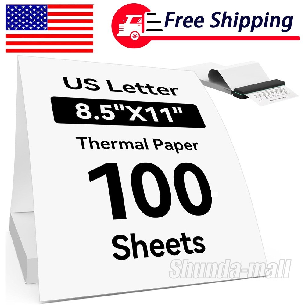 100 Sheets A4 Thermal Paper 8.5"x11" for M08F Brother PocketJet PJ762/PJ763MFi
