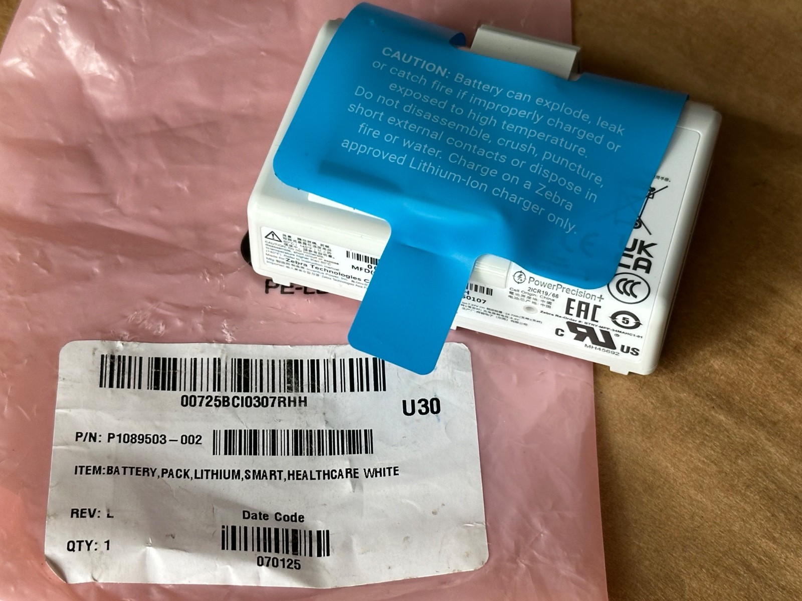 NEW Zebra BTRY-MPP-34MAHC1-01 3250mAh Smart Battery for ZQ610 ZQ620 Healthcare