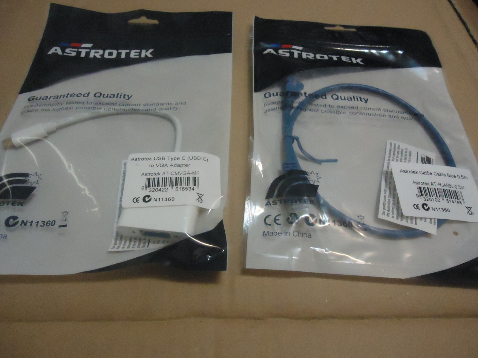 Astrotek USB TYPE C(USB-C) TO VGA ADAPTER  + CAT5e CABLE BLUE 0.5M
