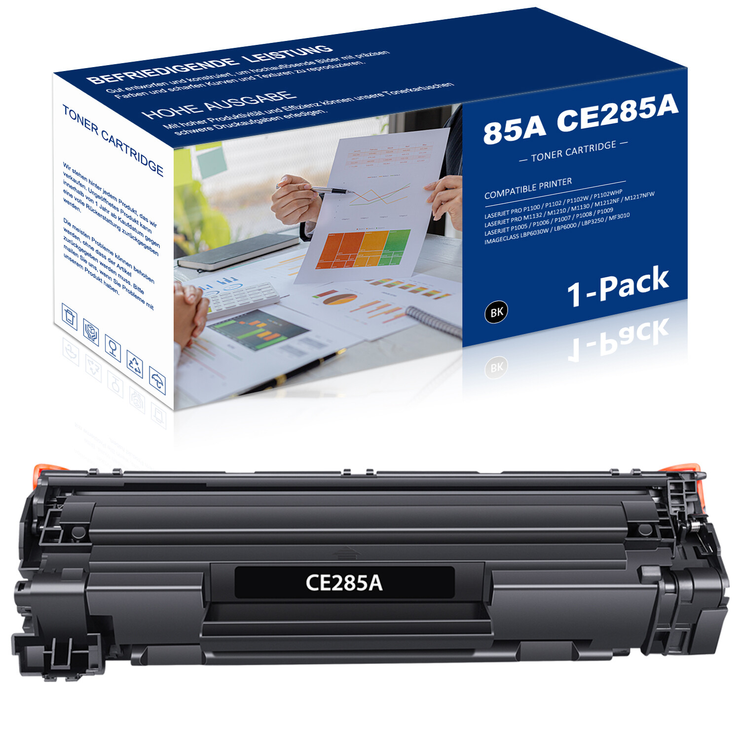 1-4PK CE285A 85A 35A Toner combo for HP LaserJet Pro P1102w P1109w M1217nfw lot