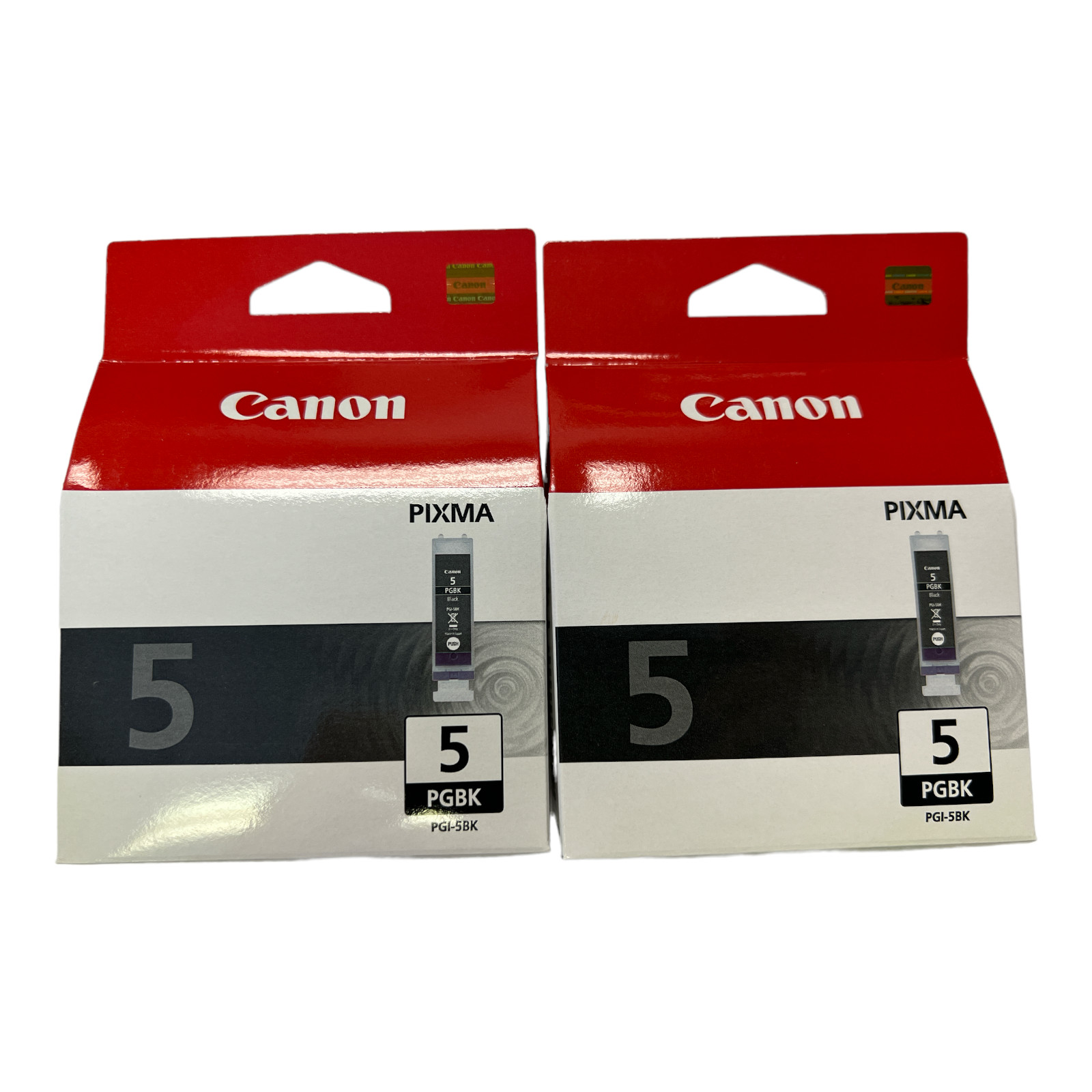 Twin Pack OEM Canon PGI5BK Black Ink Cartridges (0628B009) Retail Box