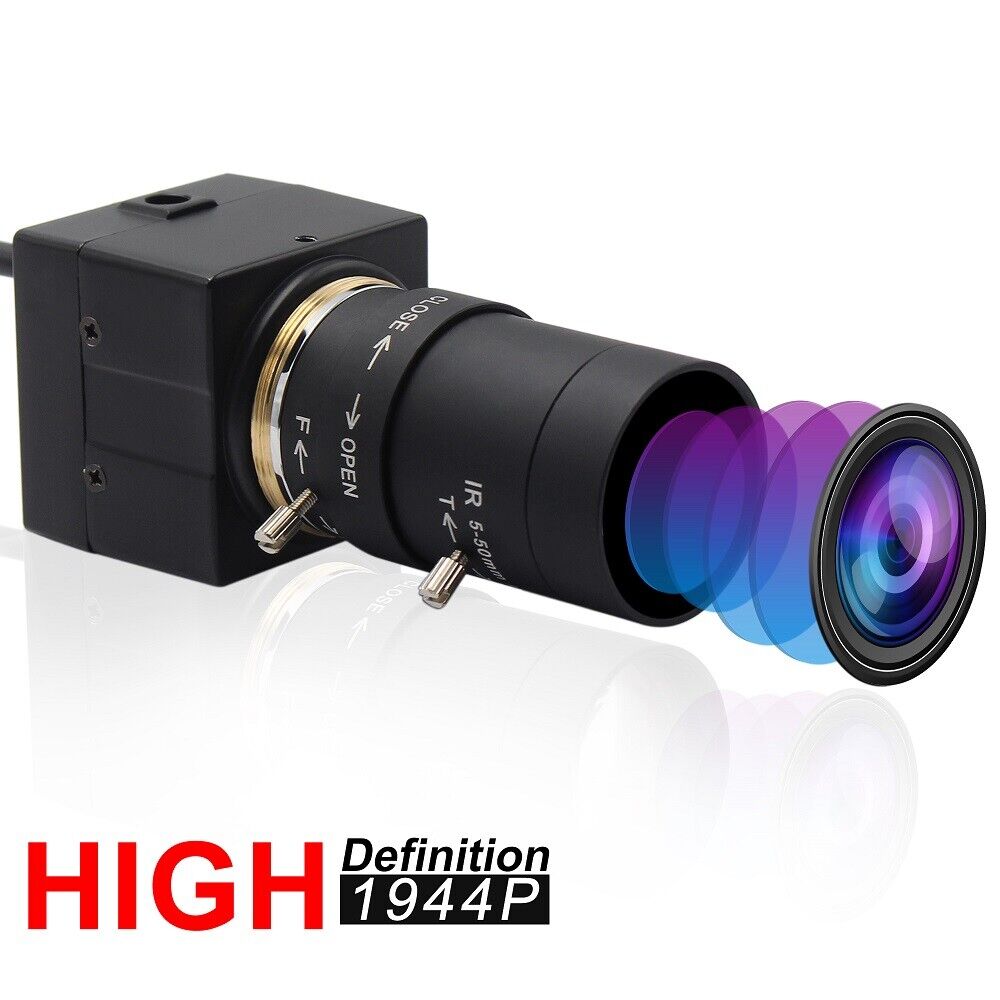 5MP Mini USB Camera 5-50mm Manual Varifocal Lens Aptina MI5100 CCTV Video Camera