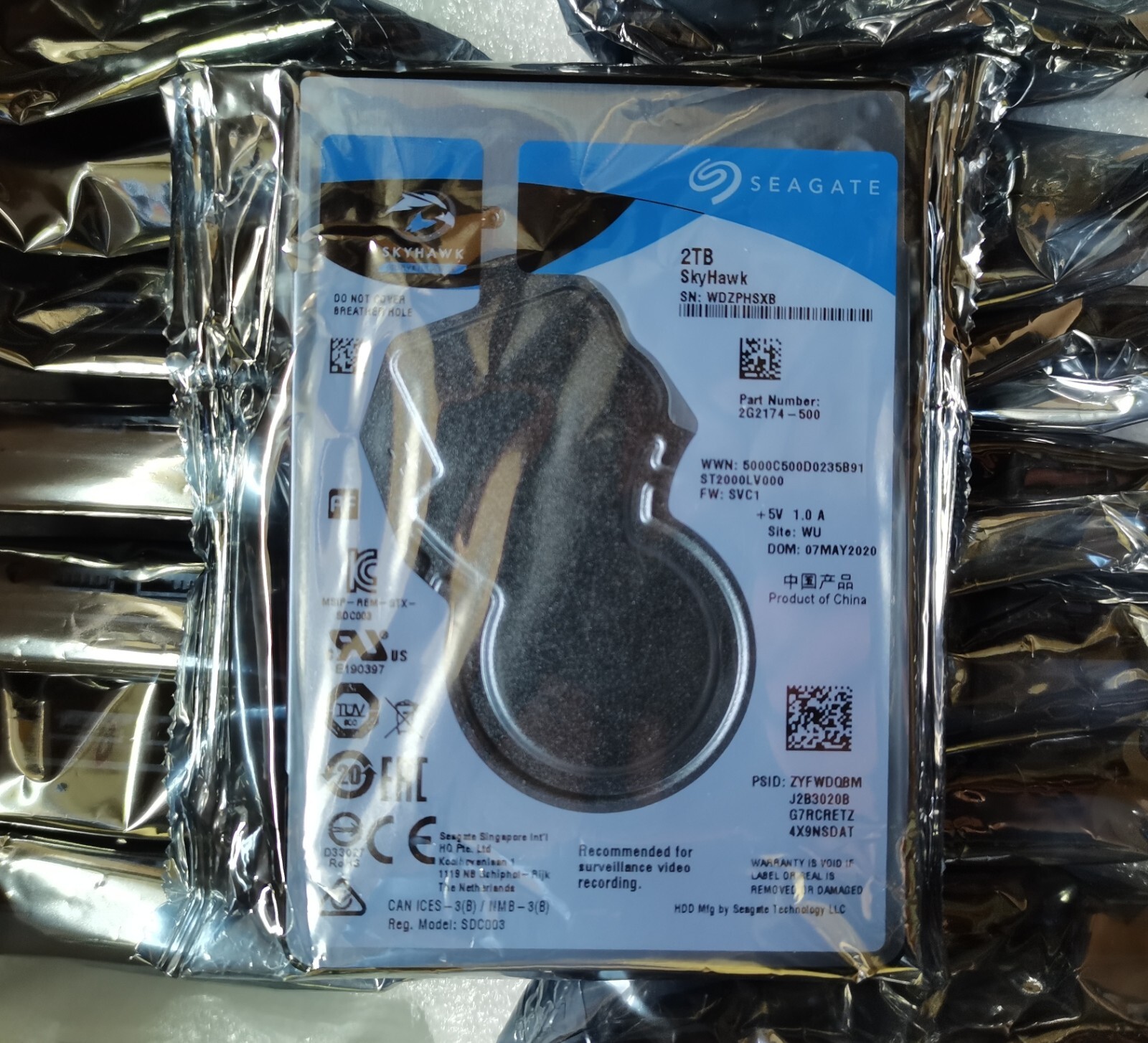 Seagate SkyHawk 2TB ST2000LV000 6Gb/s SATA 2.5" Laptop Hard Disk Drive