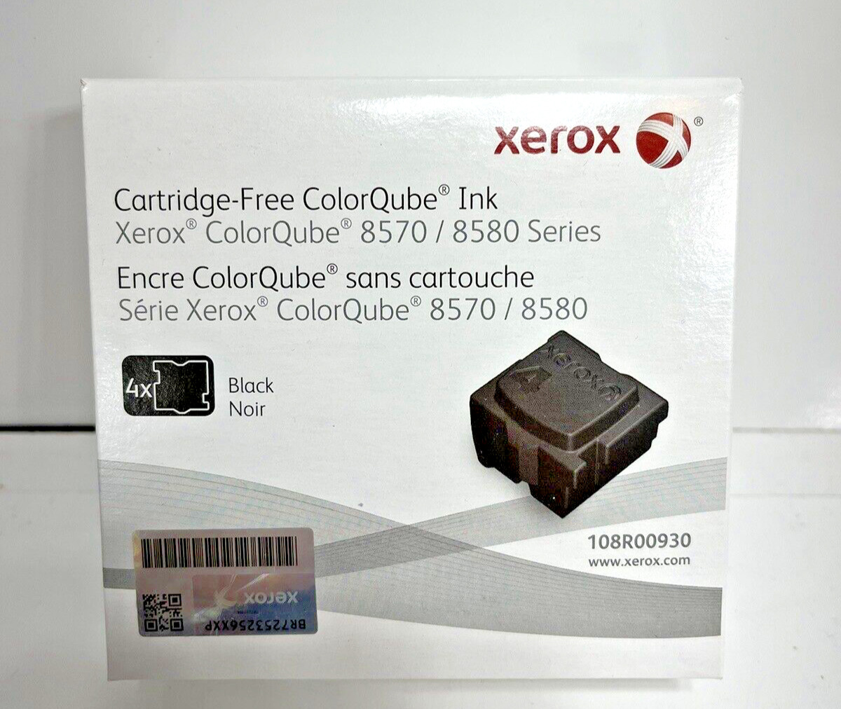 Xerox 108R00930 Ink Cartridge 4 Sticks - Black ColorQube 8570 Mint Box