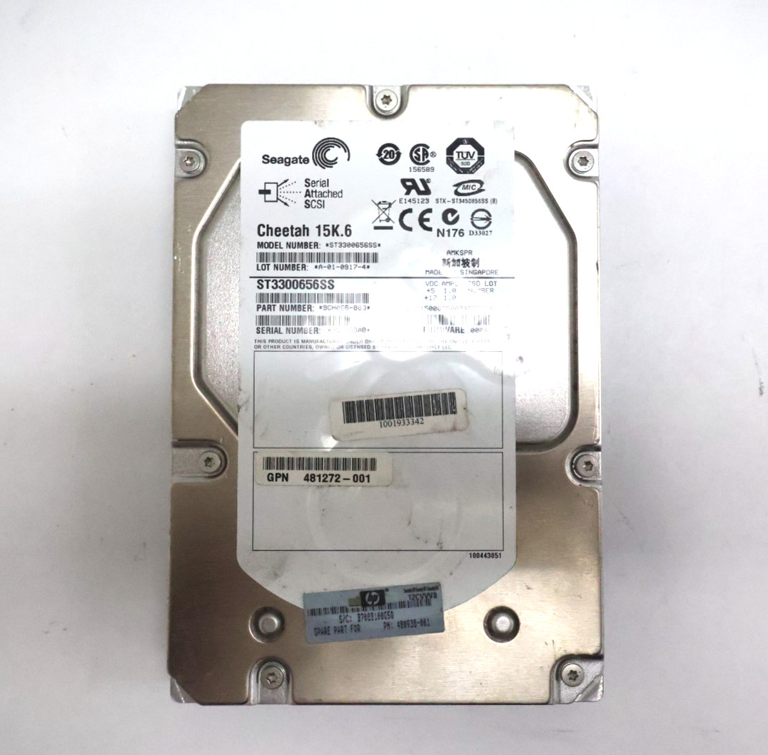 Seagate Cheetah 15K.6 ST3300656SS 300GB 15k RPM 3.5″ SAS Hard Drive 9CH066-883