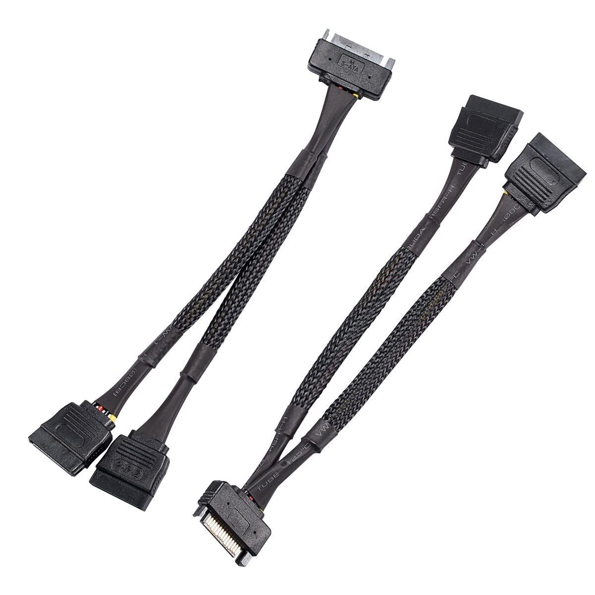 SATA Power Splitter Cable (2 Pack) SSD Power Cable HDD Power Cable Hard Drive...