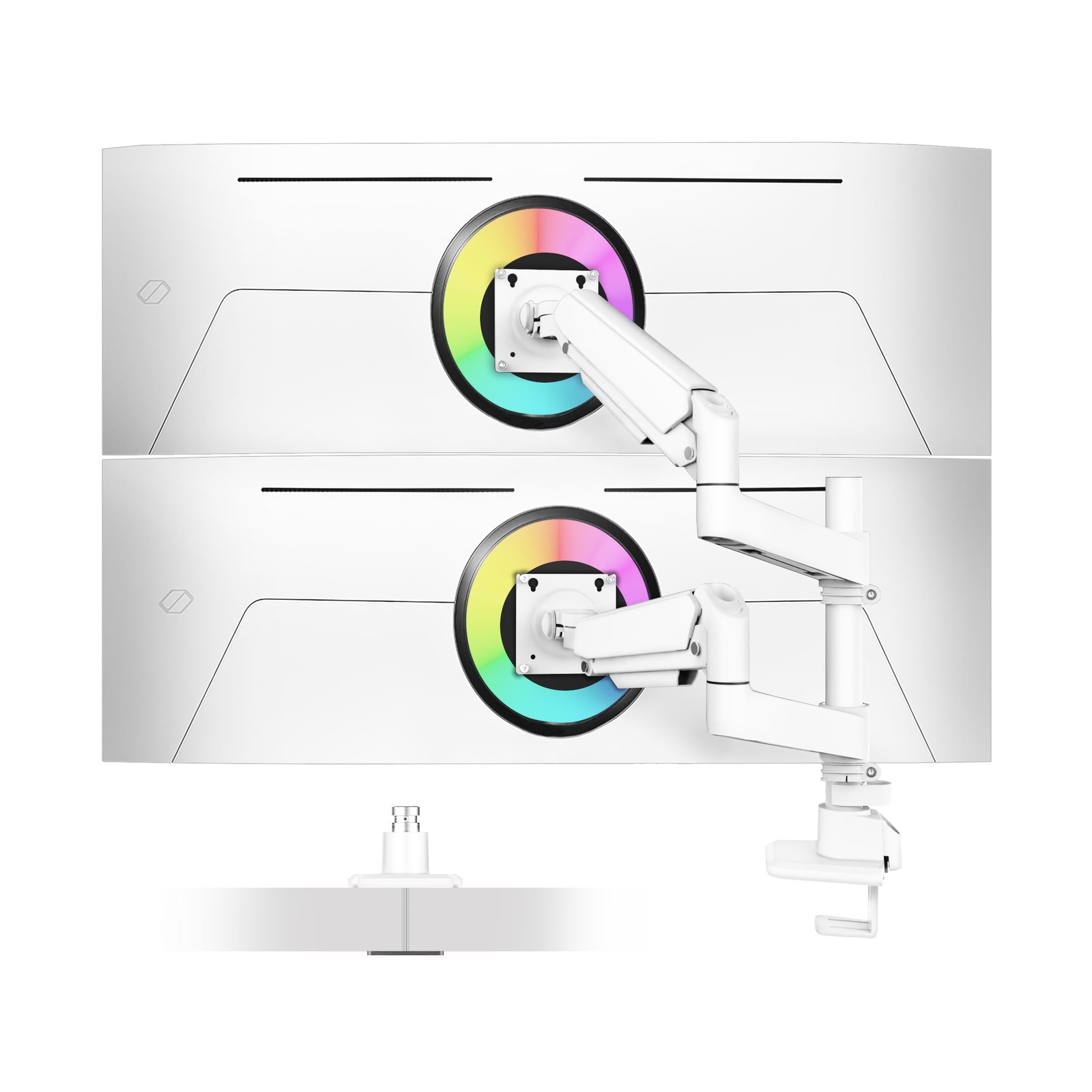Dual Monitor Arm for 13-49 Inch Ultrawide Screens, Heavy Duty Monitor Mount f...