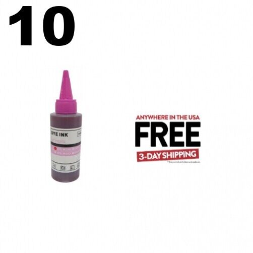 10 Light Magenta Bulk Dye Refill Ink 100ml for EPSON **1-3 DAYS