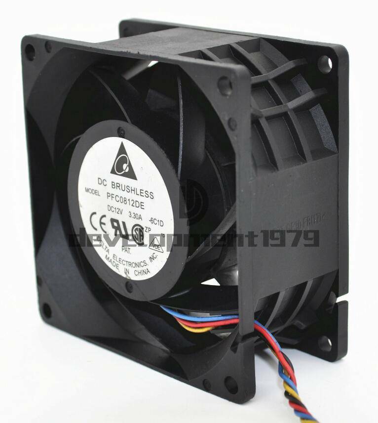 One for Delta PFC0812DE DC12V 3.30A Strong wind cooling fan 80*80*38MM 4pin