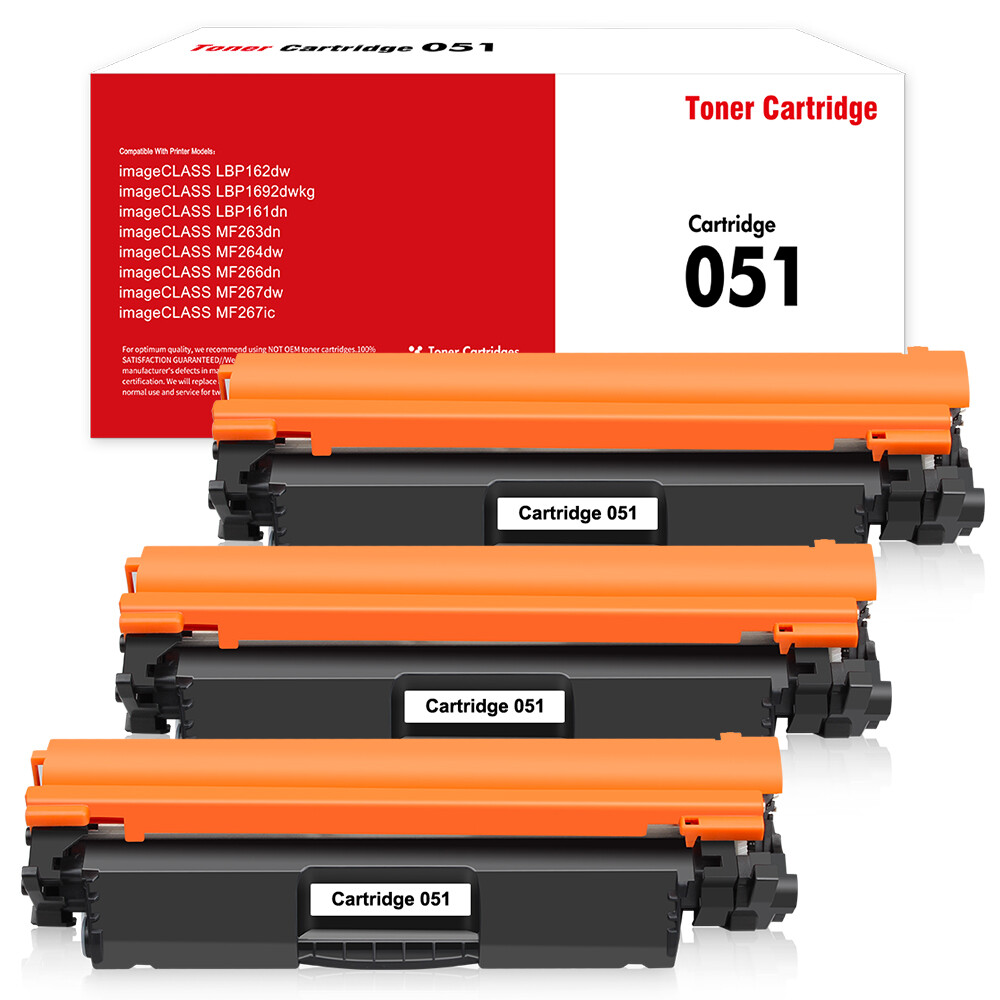 3x CRG-051 New Toner Compatible for Canon 051 LBP161dn MF264dw MF267dw MF269dw