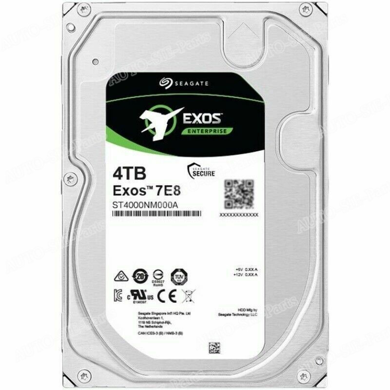Seagate ST4000NM000A Exos 7E8 4TB Sata 7200RPM 256MB NAS 3.5" HDD Hard Drive --