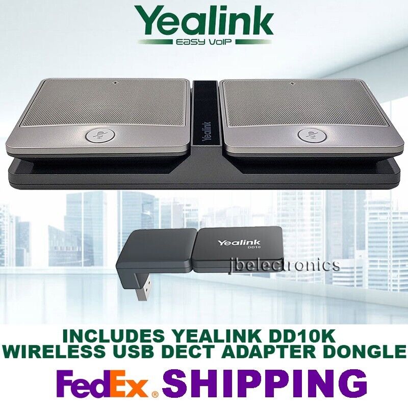YEALINK CPW90-PACKAGE - 2 WIRELESS EXPANSION MICROPHONES+DD10K WIRELESS USB DECT