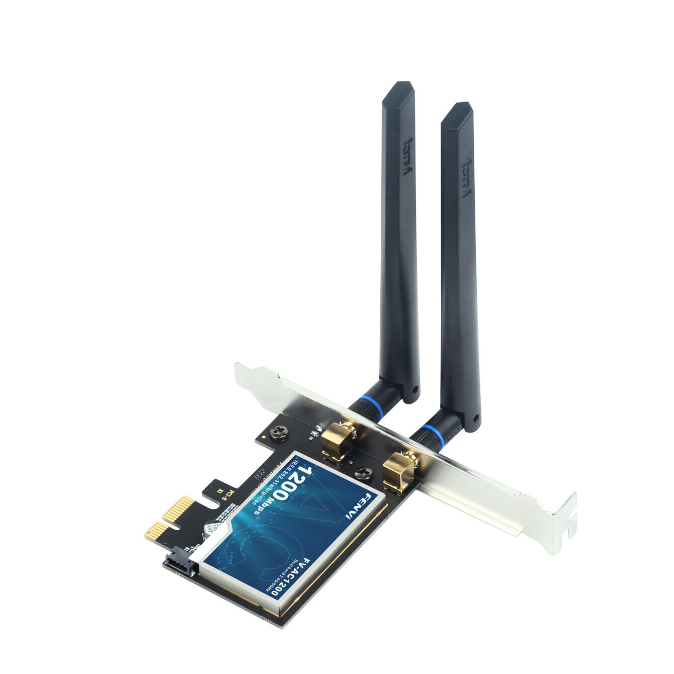 Desktop PCIe WiFi Card 5G/2.4G Wireless Network WiFi Bluetooth Adapter 1200Mbps