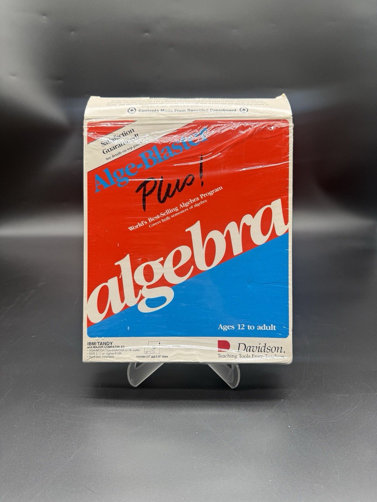 VTG Alge-Blaster Plus Algebra for IBM/Tandy Hard Disk Installable Davidson Teach