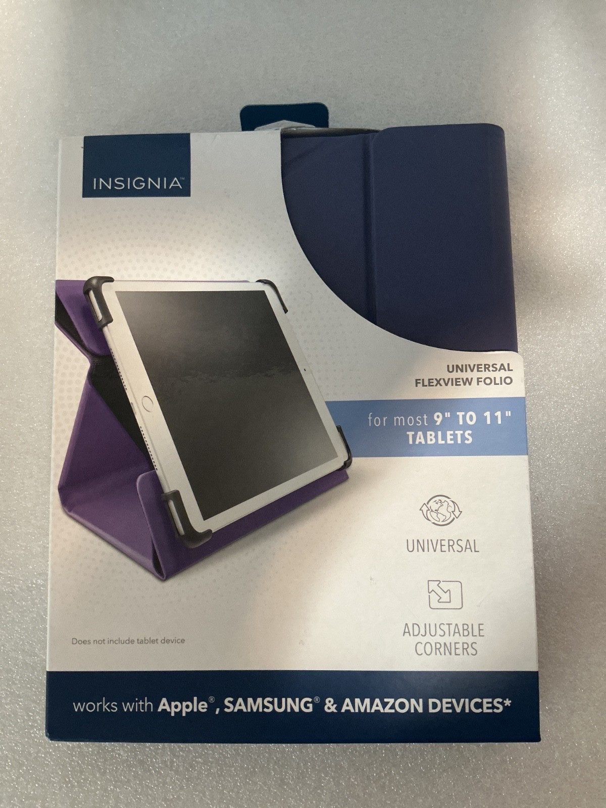 Insignia FlexView Folio Case for  9" to 11" Tablet Purple NEW