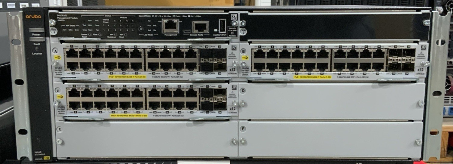 Aruba 5406R ZL2 Switch J9850A | 3x J9990A - 20x 1G RJ45 4x 10G SFP+ | 1x J9827A
