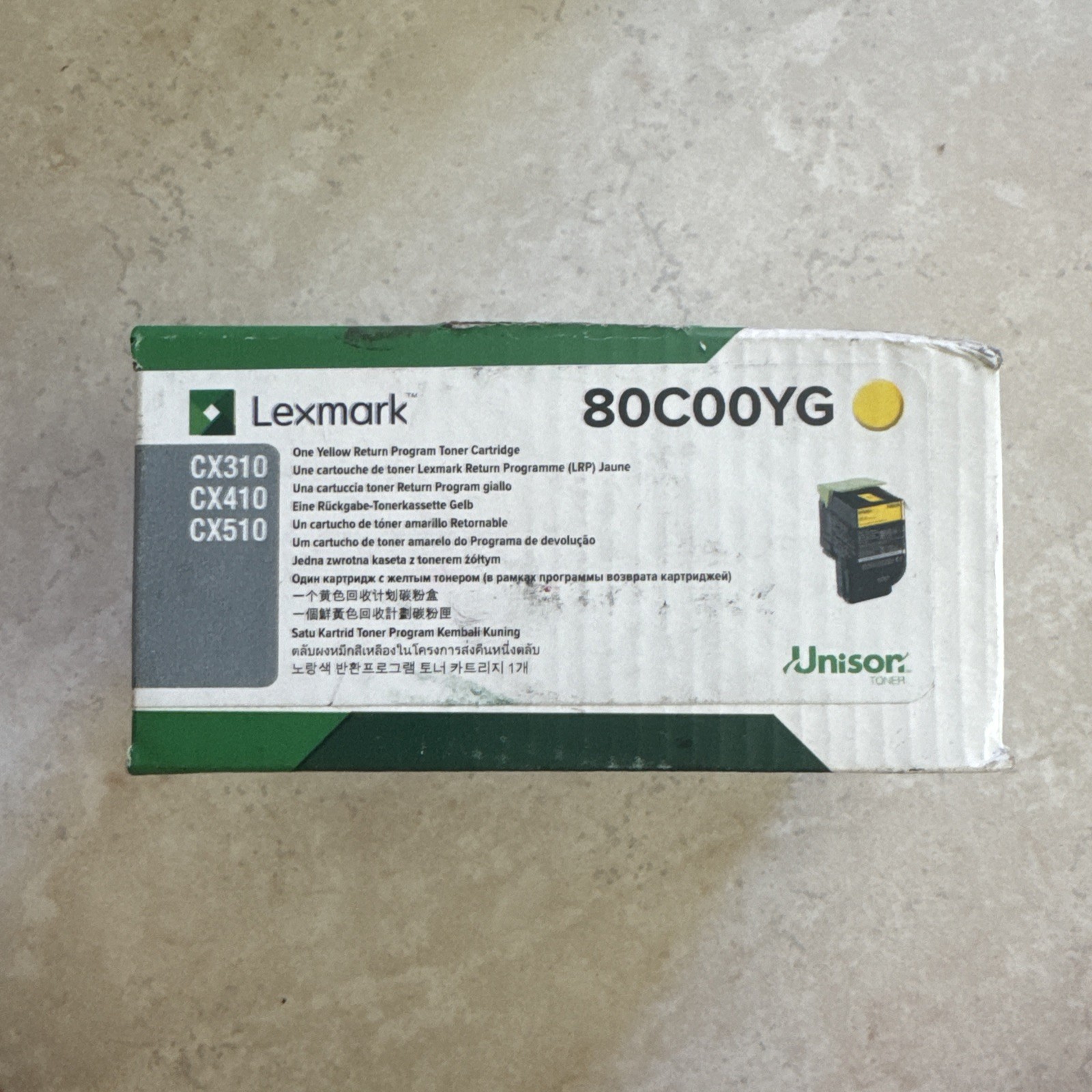 LEXMARK Toner Replacement for CX510 Yellow Color New In Box Cx310 Cx410