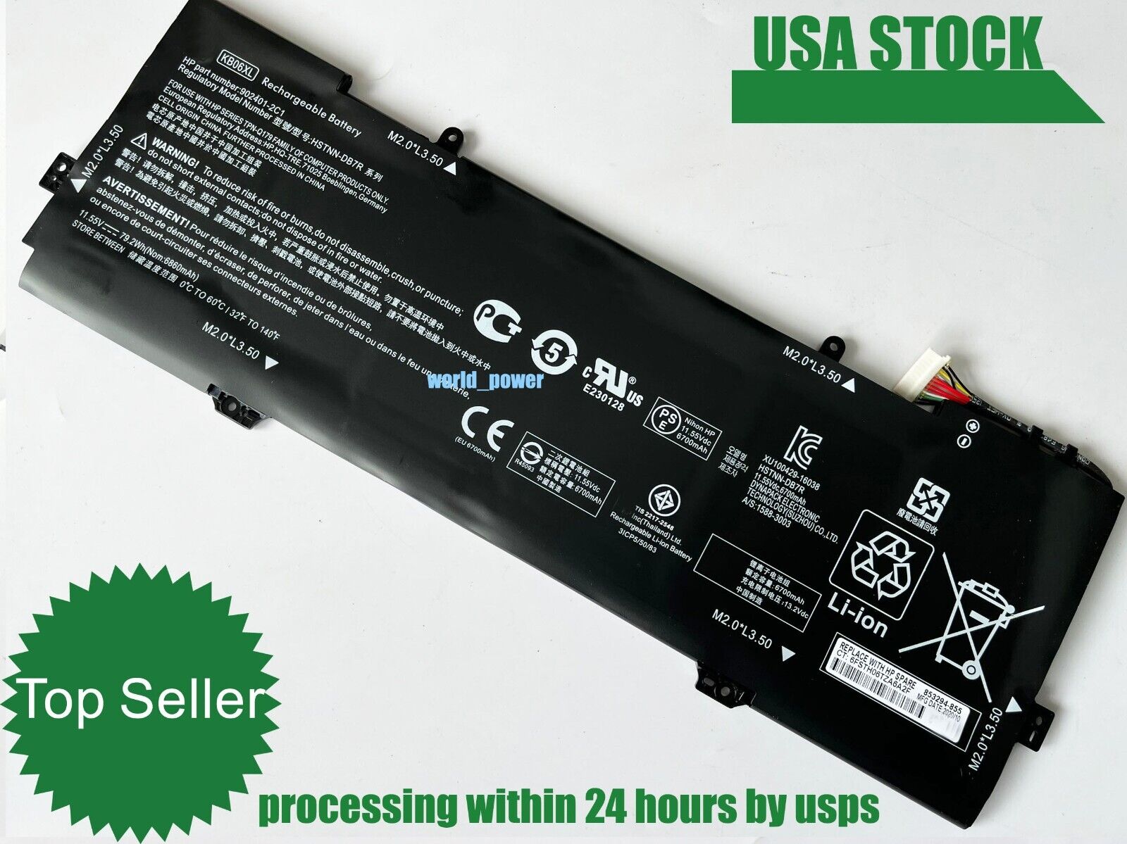 USA new Genuine KB06XL battery For HP Spectre x360 15-BL 15-bl075nr 15-bl062nr
