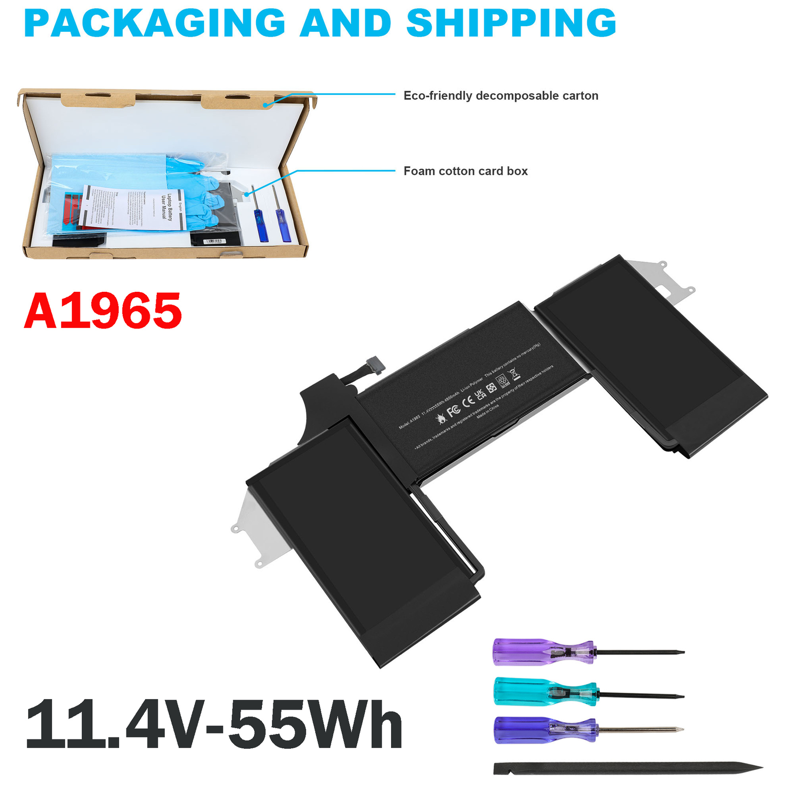 💖LOT A1965 Battery For Apple MacBook Air 13" Retina 2020 2018 2019 A2179 A1932