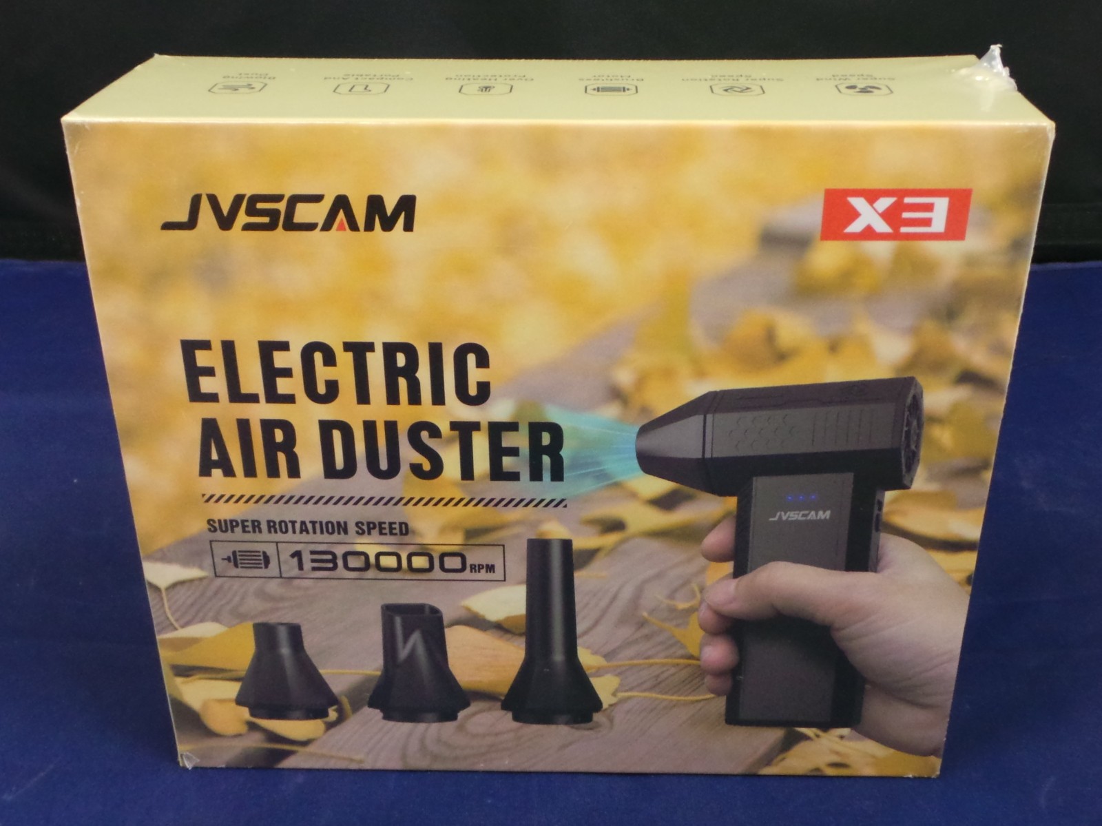 JVSCAM Compressed Air Duster - Electric Air Duster with Brushless Motor - 3 G...