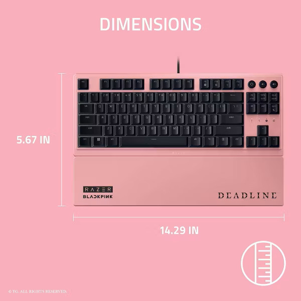 Razer Ornata V3 Tenkeyless Keyboard Blackpink Edition Certified Refurbished