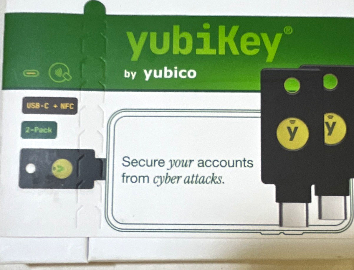 Yubico YubiKey 5C NFC Security Key 2-Pack USB-C NFC Authentication Key
